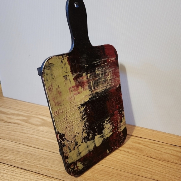 Handcrafted Charcuterie Board Table Tray Decor Artwork HandPainted Abstract - Picture 11 of 16